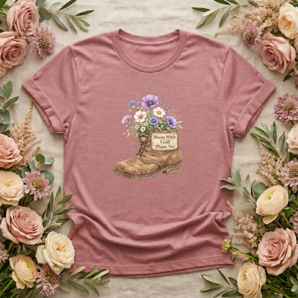 Bloom Where God Plants You T-Shirt | CA